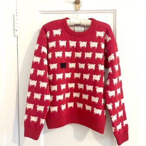Warm & Wonderful & Rowing Blazers Women's "Diana Edition" red wool sheep sweater